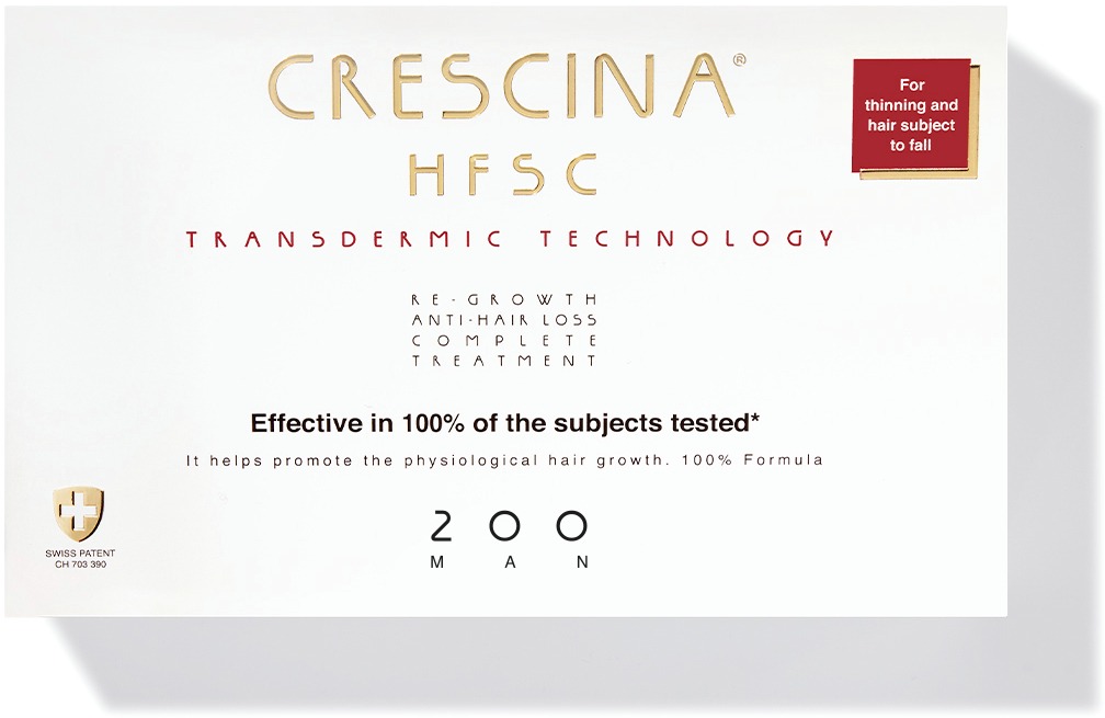 CRESCINA Transdermic péče na podporu růstu vlasů a proti vypadávání vlasů pro muže (stupeň 200) 20 ×