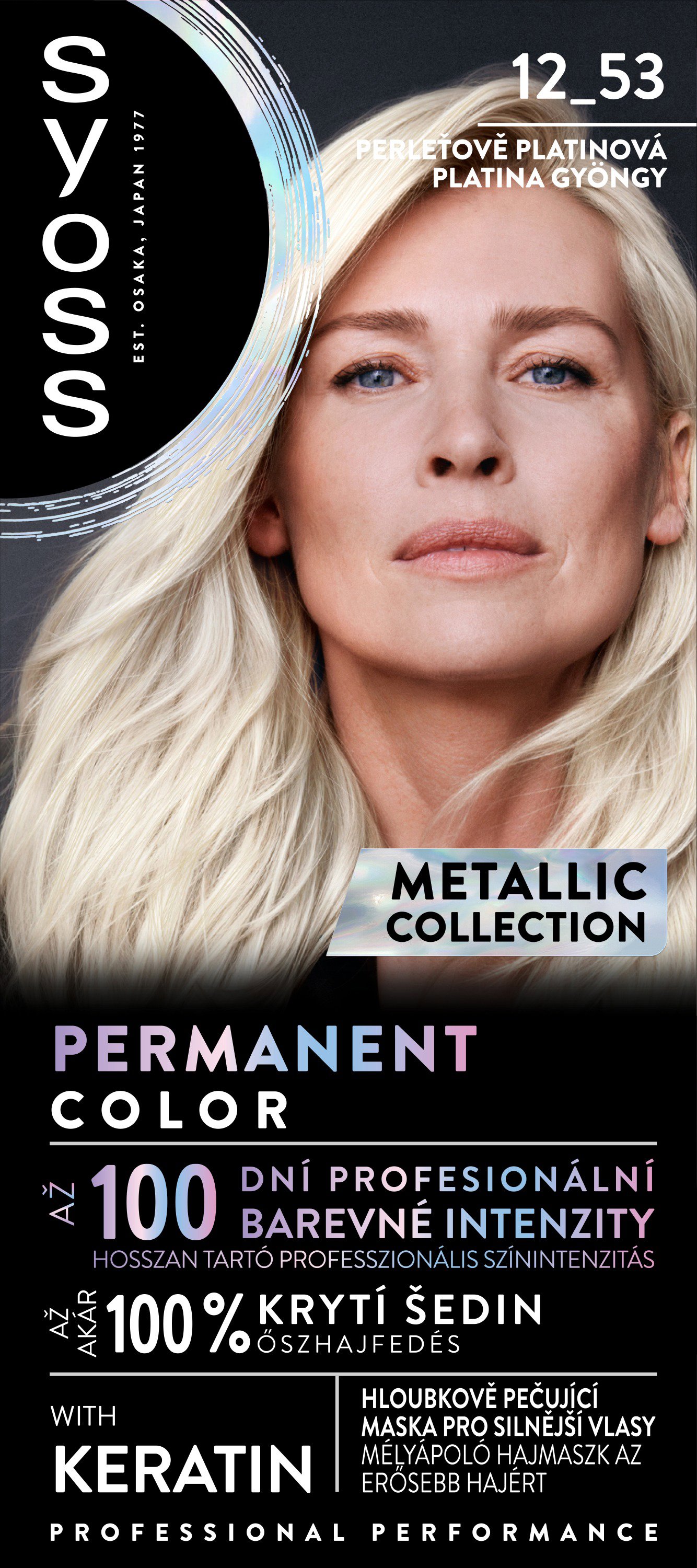 SYOSS Metallics Collection 12-53 Perleťově platinový 50 ml