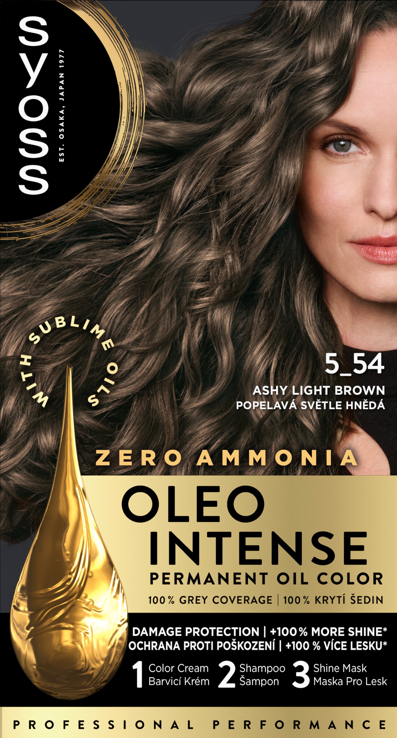 SYOSS Oleo Intense 5-54 Popelavě světle hnědý 50 ml