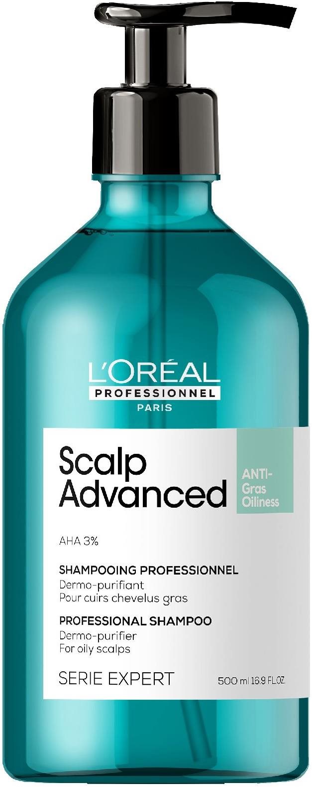 L'ORÉAL PROFESSIONNEL Serie Expert Scalp Advanced Anti Oiliness Dermo Purifier šampon 500 ml
