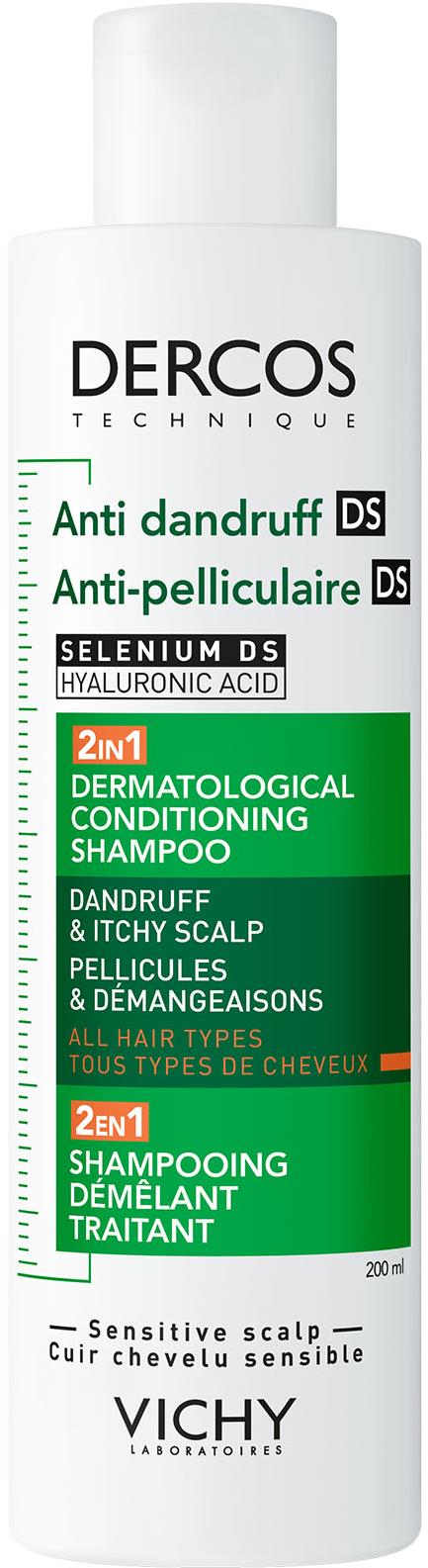 VICHY Dercos 2v1 Šampon a kondicionér proti lupům 200 ml