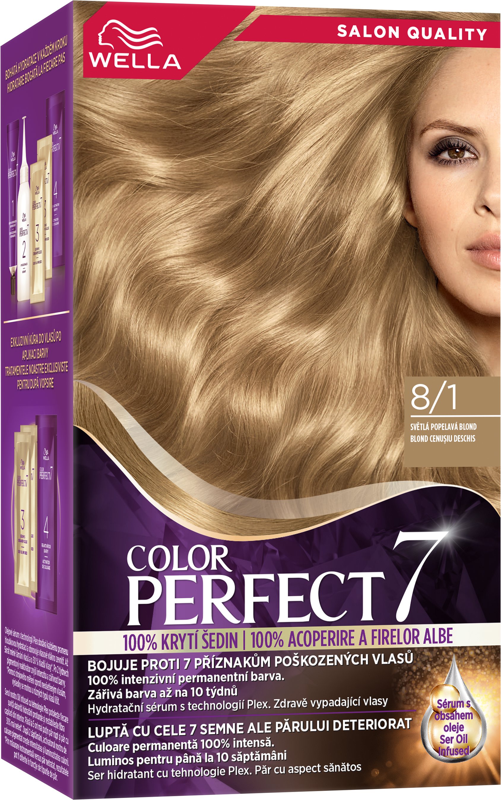 WELLA Color Perfect 8/1 Světlá popelavá blond 135 ml