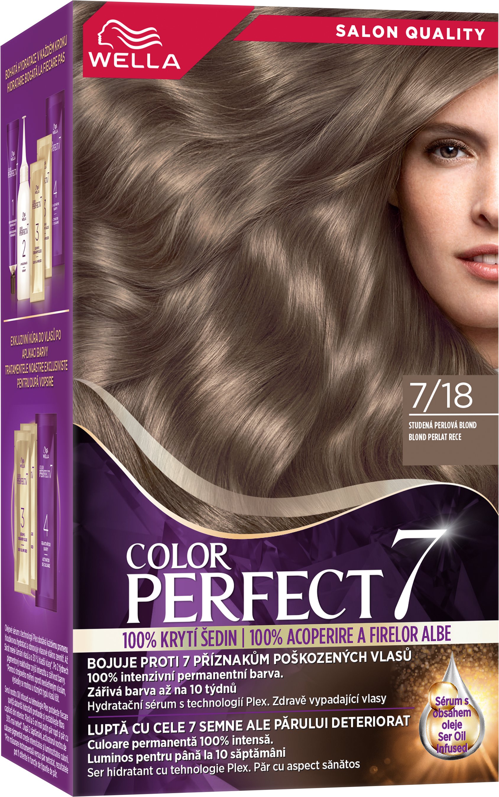 WELLA Color Perfect 7/18 Studená perlová blond 135 ml