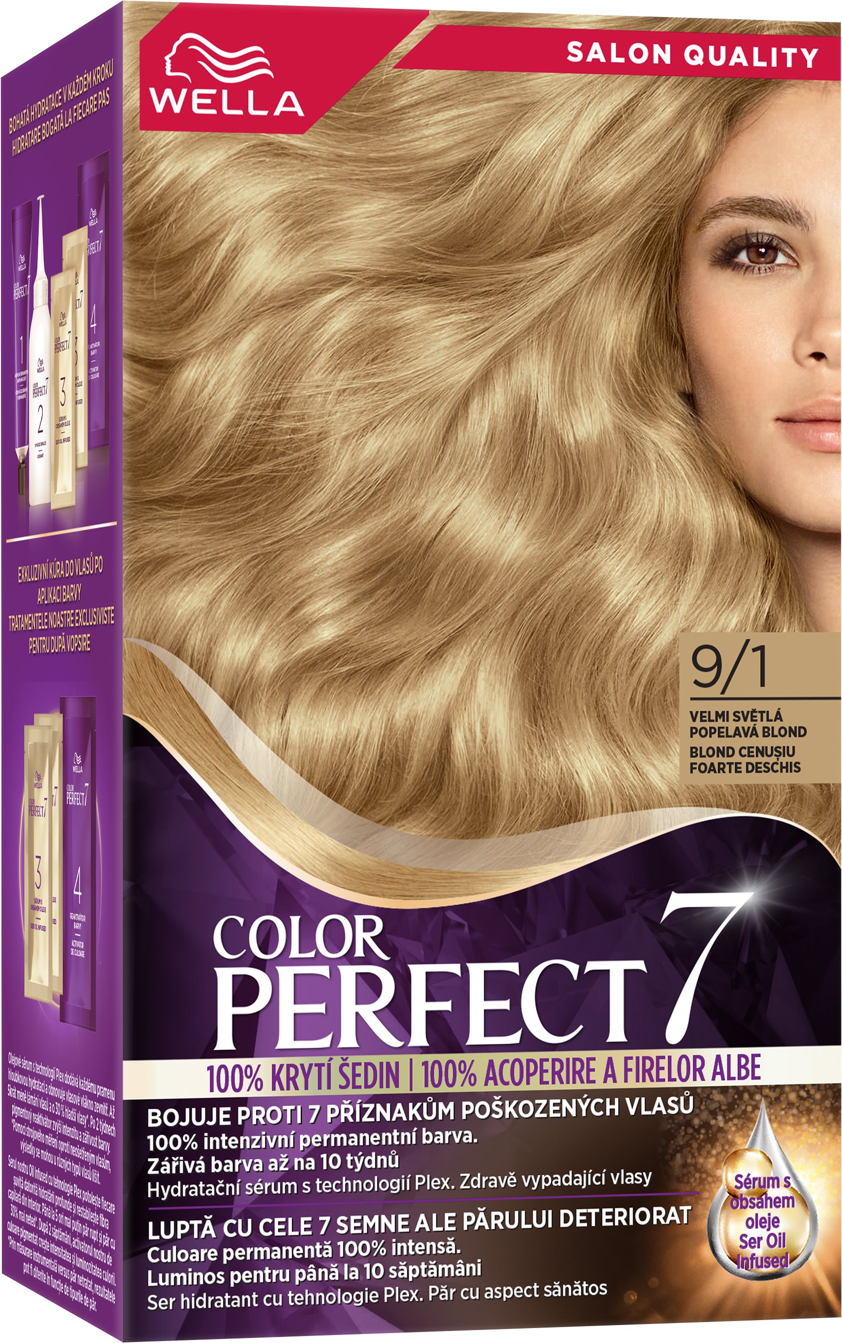 WELLA Color Perfect 9/1 Velmi světlá popelavá blond 135 ml