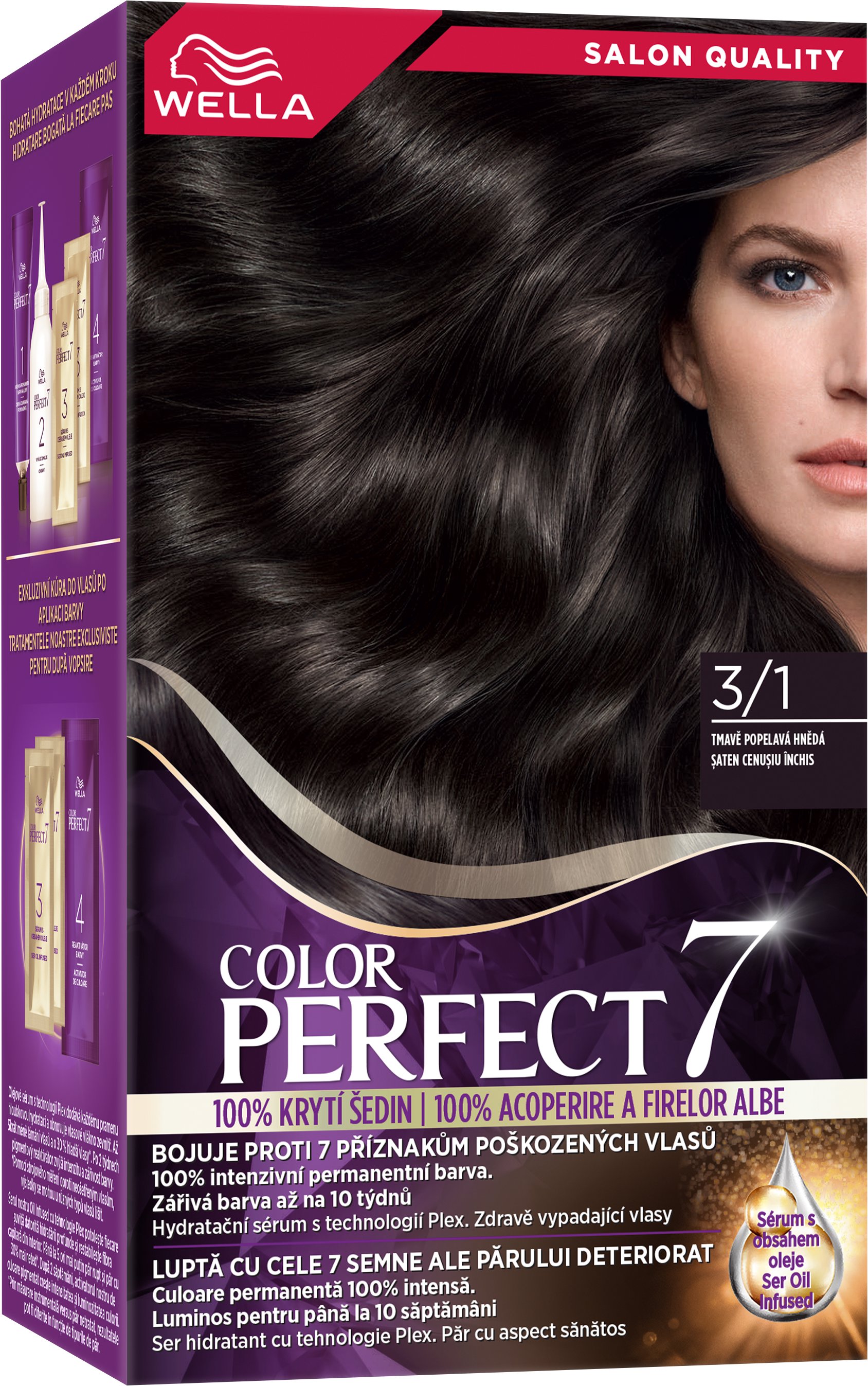 WELLA Color Perfect 3/1 Tmavě ppelavá hnědá 135 ml
