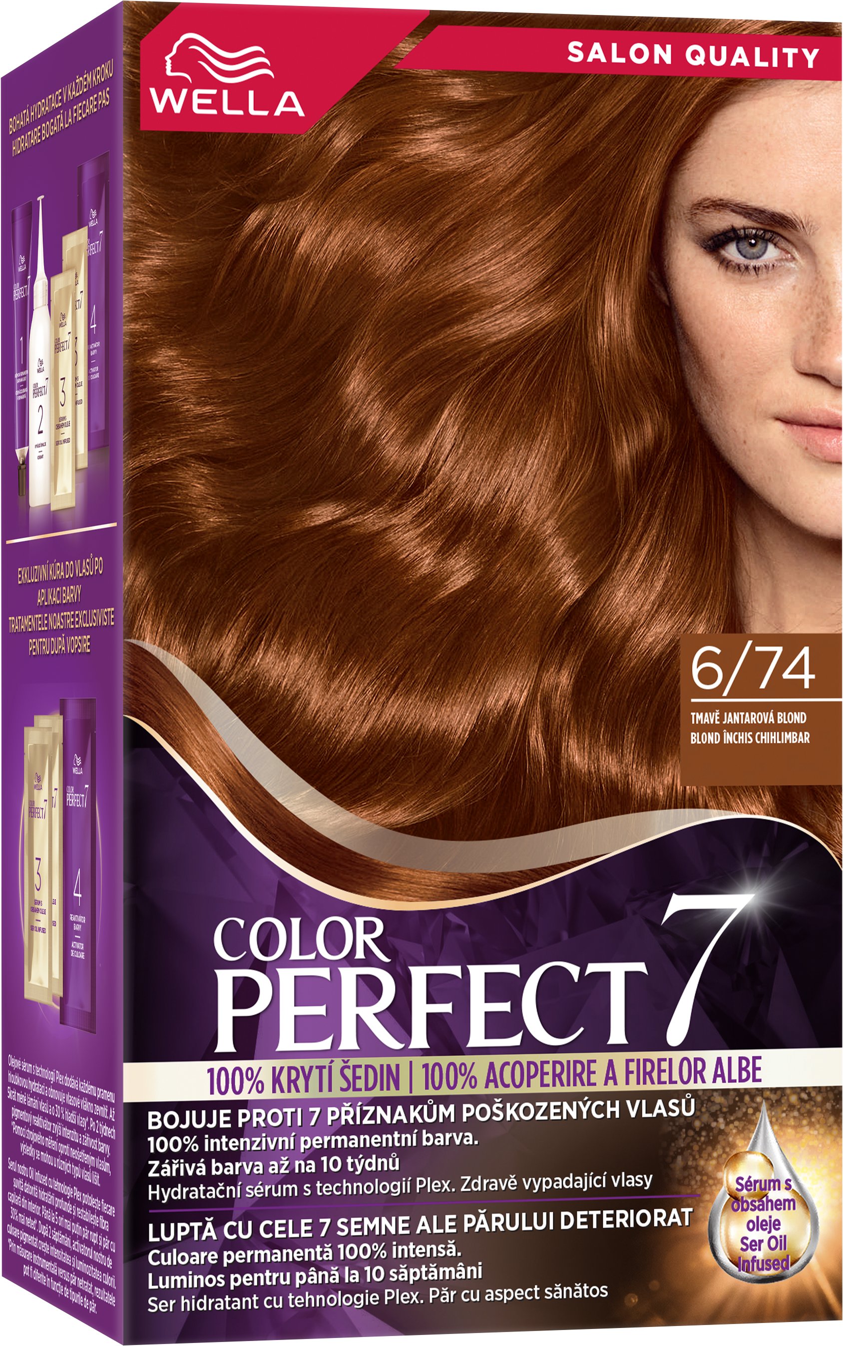 WELLA Color Perfect 6/74 Tmavě jantarová blond 135 ml