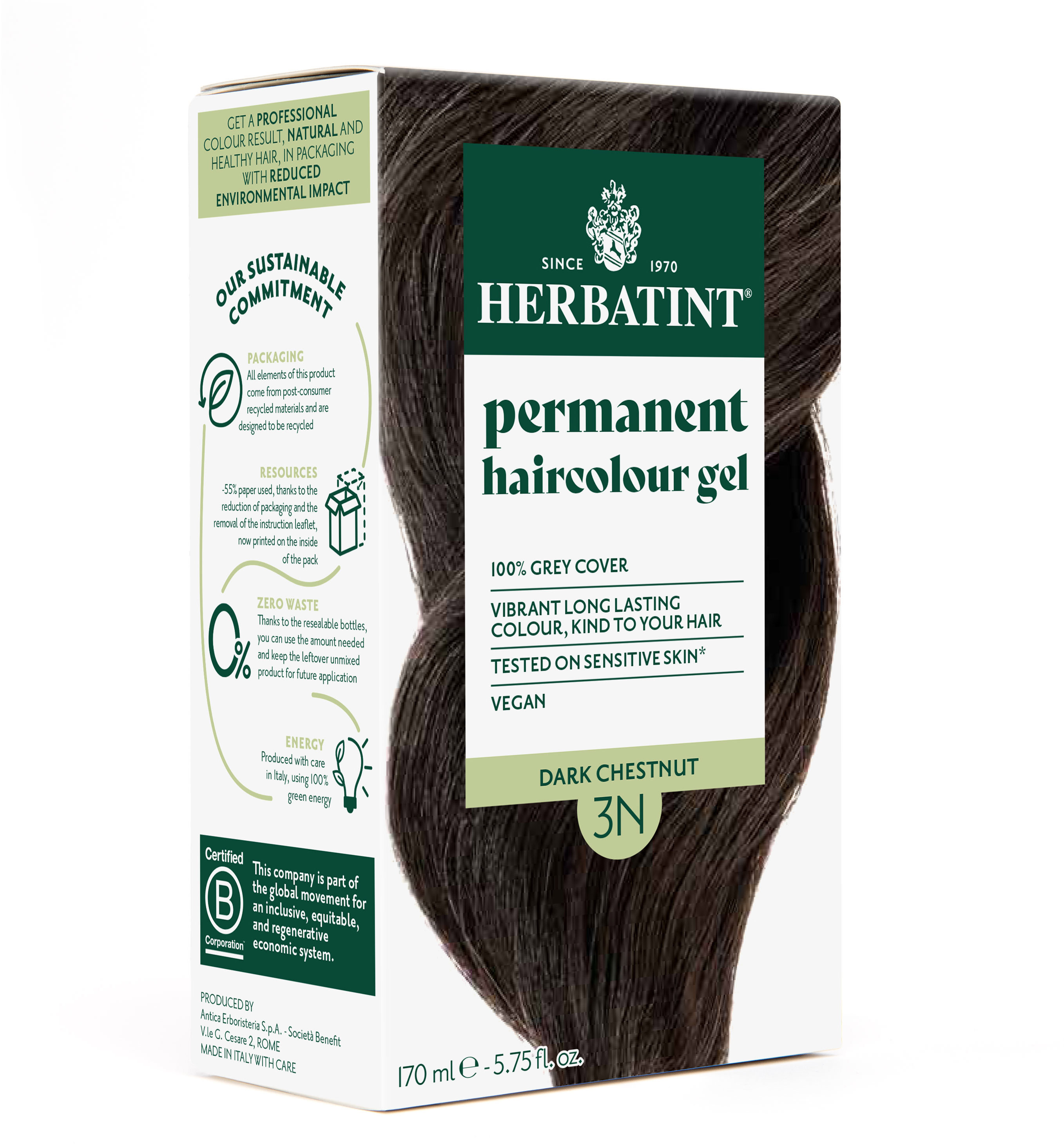 HERBATINT 3N tmavý kaštan 170 ml