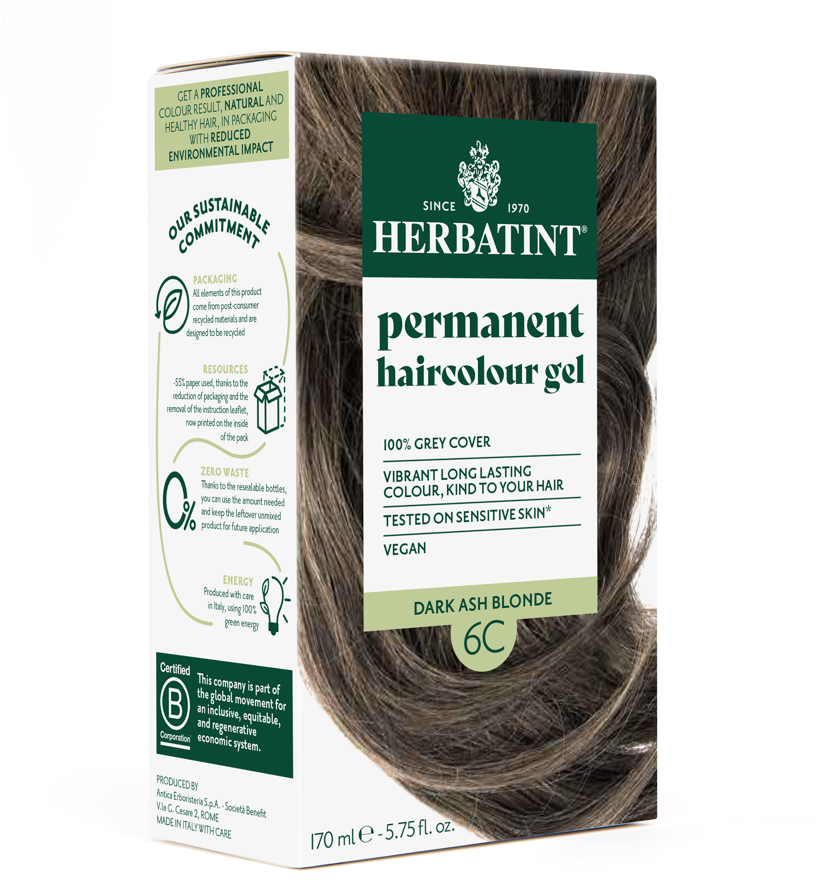 HERBATINT 6C tmavá popelavá blond 170 ml