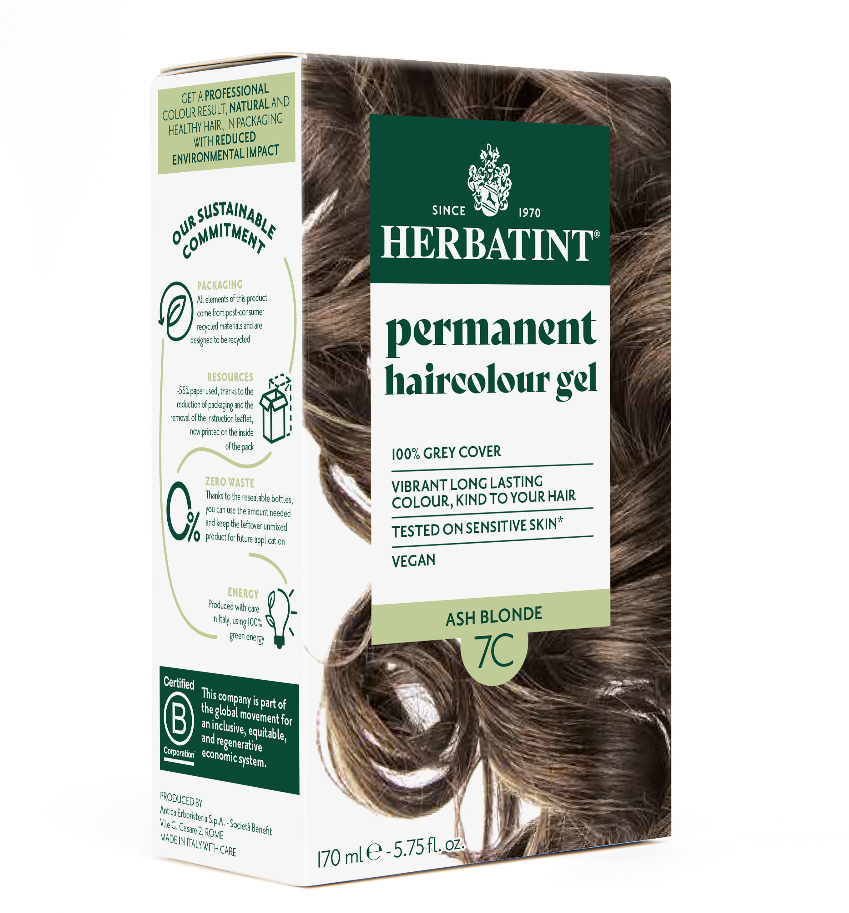 HERBATINT 7C popelavá blond 170 ml