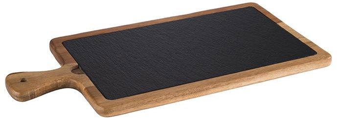 APS Servírovací prkénko 33 × 20 cm, dřevo/břidlice