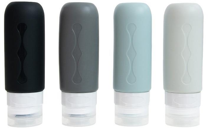 Kufryplus Cestovní silikonové lahvičky 90 ml XND11, sada 4 ks