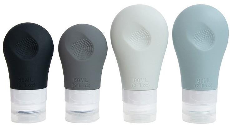 Kufryplus Cestovní silikonové lahvičky 60 + 90 ml XND20, sada 4 ks