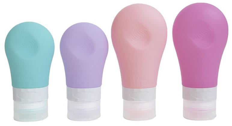 Kufryplus Cestovní silikonové lahvičky 60 + 90 ml XND22, sada 4 ks