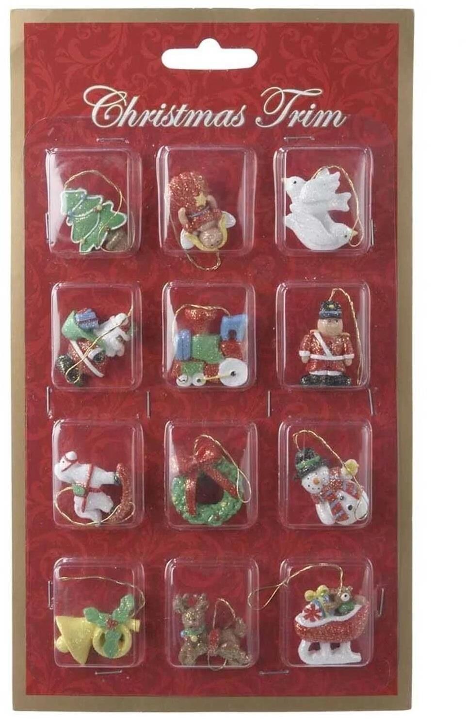 KURT ADLER Vánoční ozdoby - set mini ozdob I., 12 ks