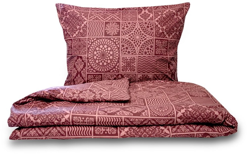 Kvalitex Povlečení bavlna renforcé 1+2, 200 × 200, 70 × 90 cm Tokyo vínové