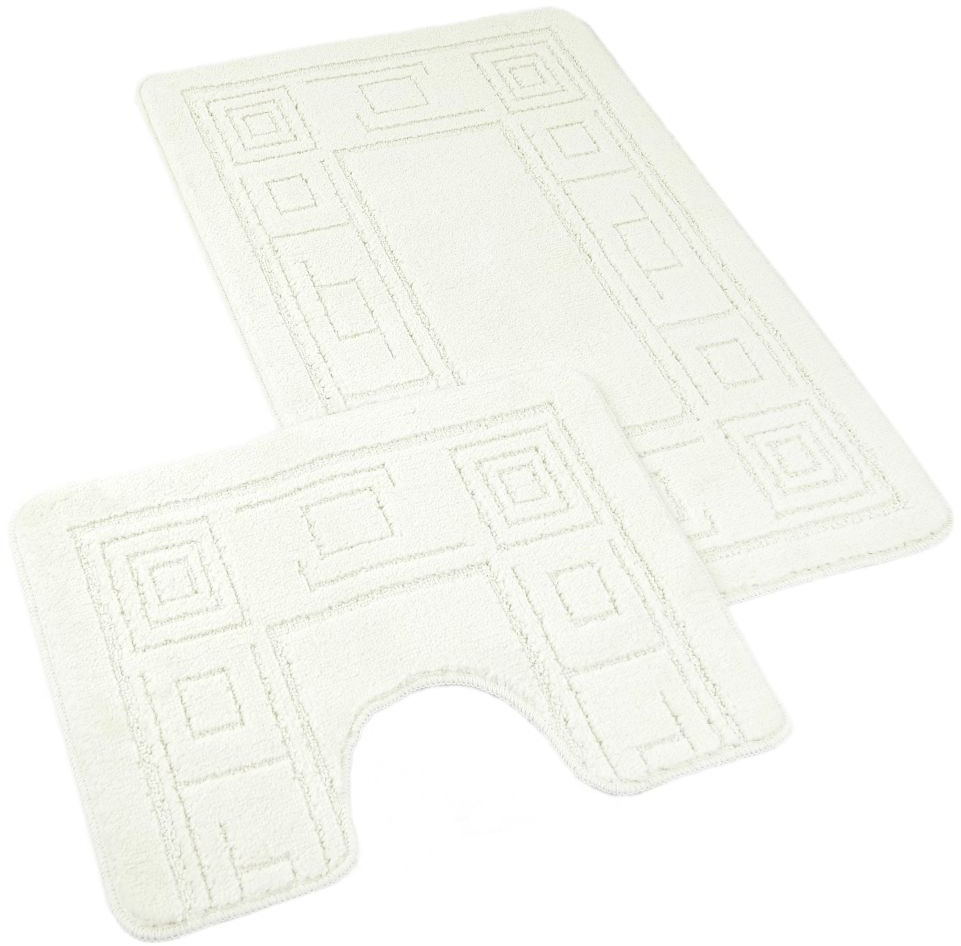 Kvalitex Koupelnová a WC předložka 60 × 100, 50 × 60 cm ornament smetanová