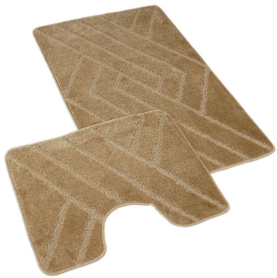 Kvalitex Koupelnová a WC předložka 60 × 100, 50 × 60 cm parkety béžová