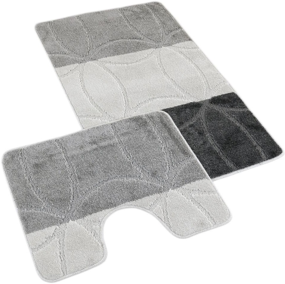 Kvalitex Koupelnová a WC předložka 60 × 100, 50 × 60 cm geometrie šedá