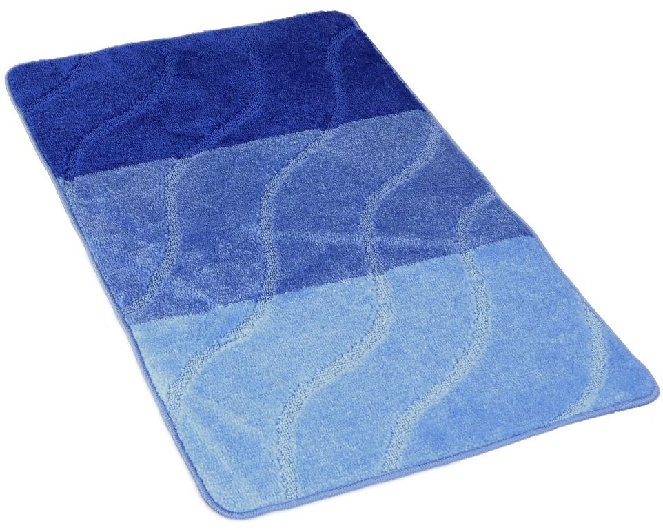 Kvalitex Koupelnová předložka 60 × 100 cm vlny modrá