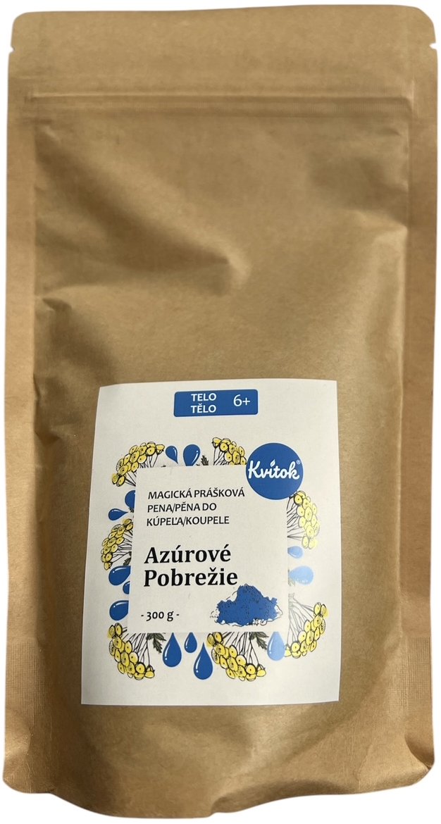 Kvitok Magická pěna do koupele v prášku Azurové pobřeží 300 g