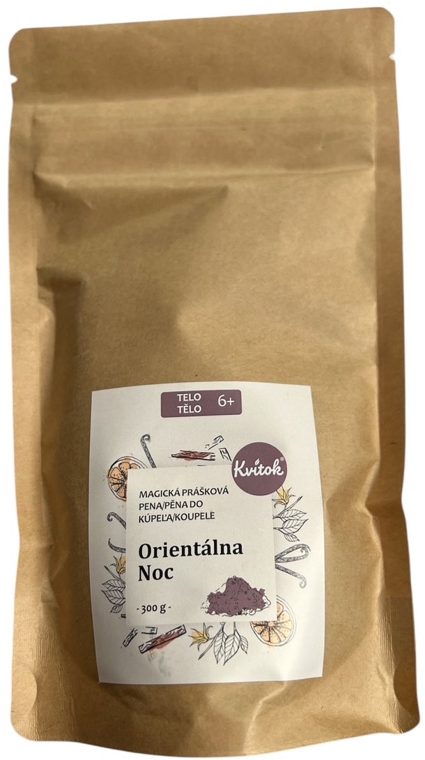 Kvitok Magická pěna do koupele v prášku Orientální noc 300 g