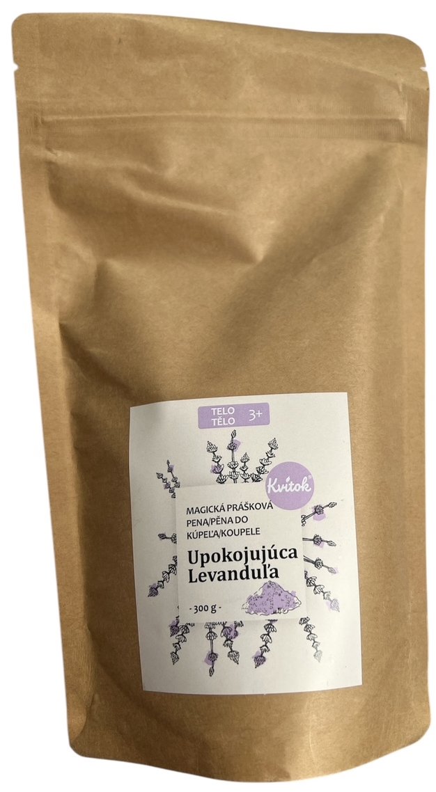Kvitok Magická pěna do koupele v prášku Uklidňující levandule 300 g