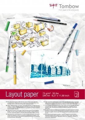 Tombow Layout Paper náčrtník A4, 75 listů, 75 g/m2