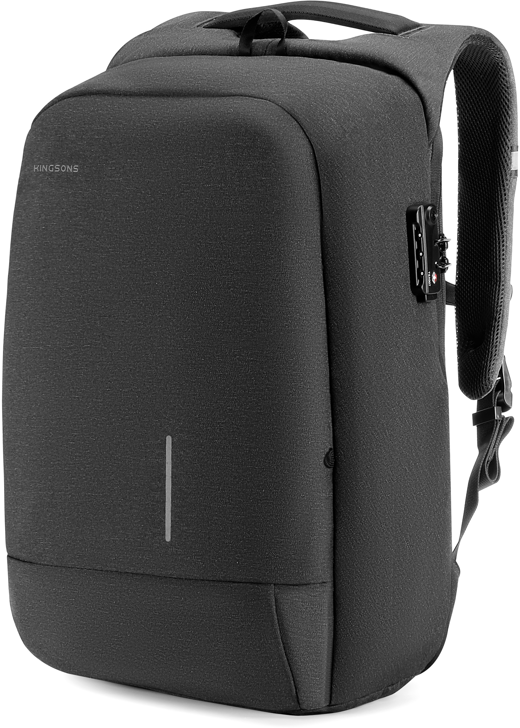 Kingsons Anti-theft Backpack Black 15.6"