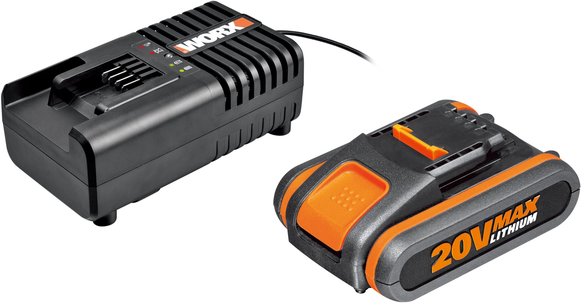 WORX Akumulátor WA3551 20V / 2 Ah + 2.0 A nabíječka WA3880