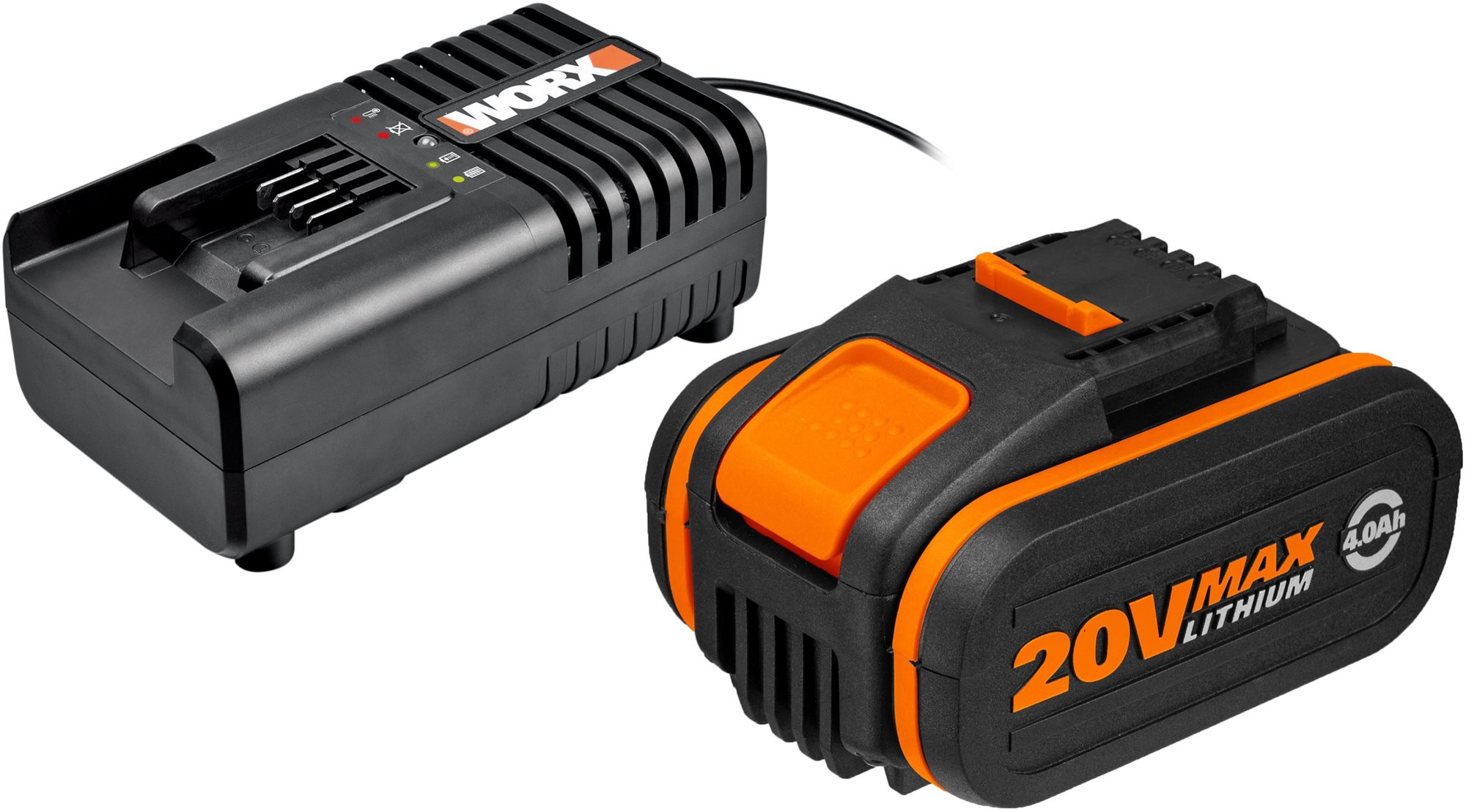 WORX Akumulátor WA3553 20V / 4 Ah + 2.0 A nabíječka WA3880