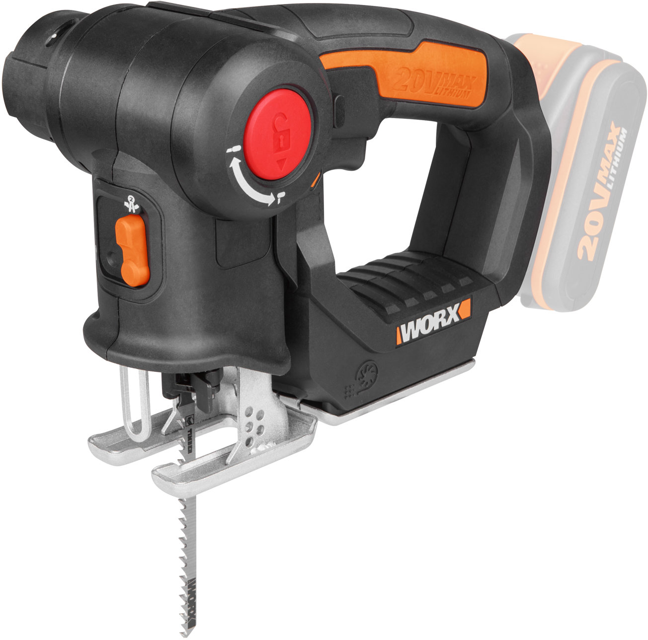 WORX Pila ocaska/přímočará 2v1 AKU WX550.9 (bez AKU)