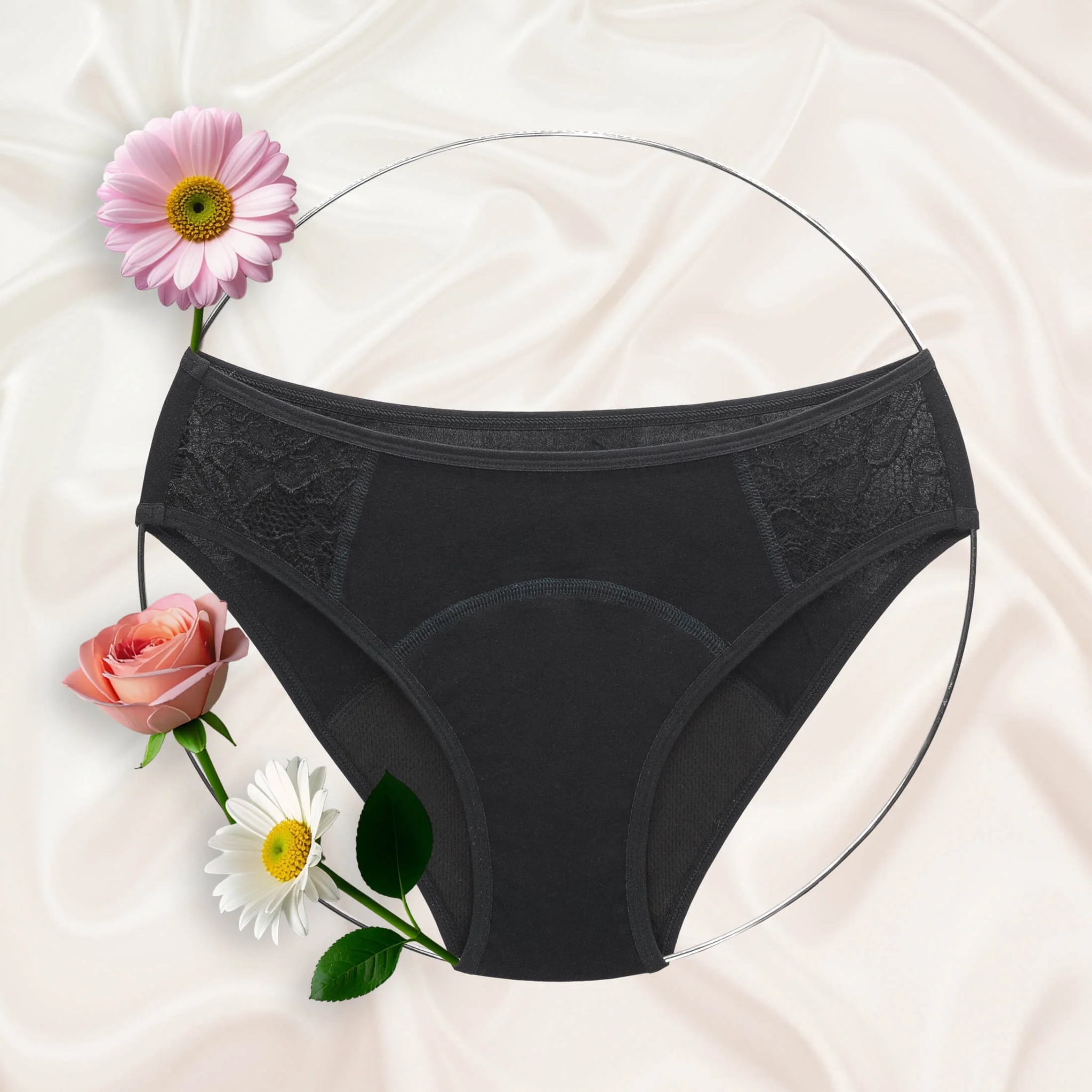 Repetky s krajkou pro silnou menstruaci, XL
