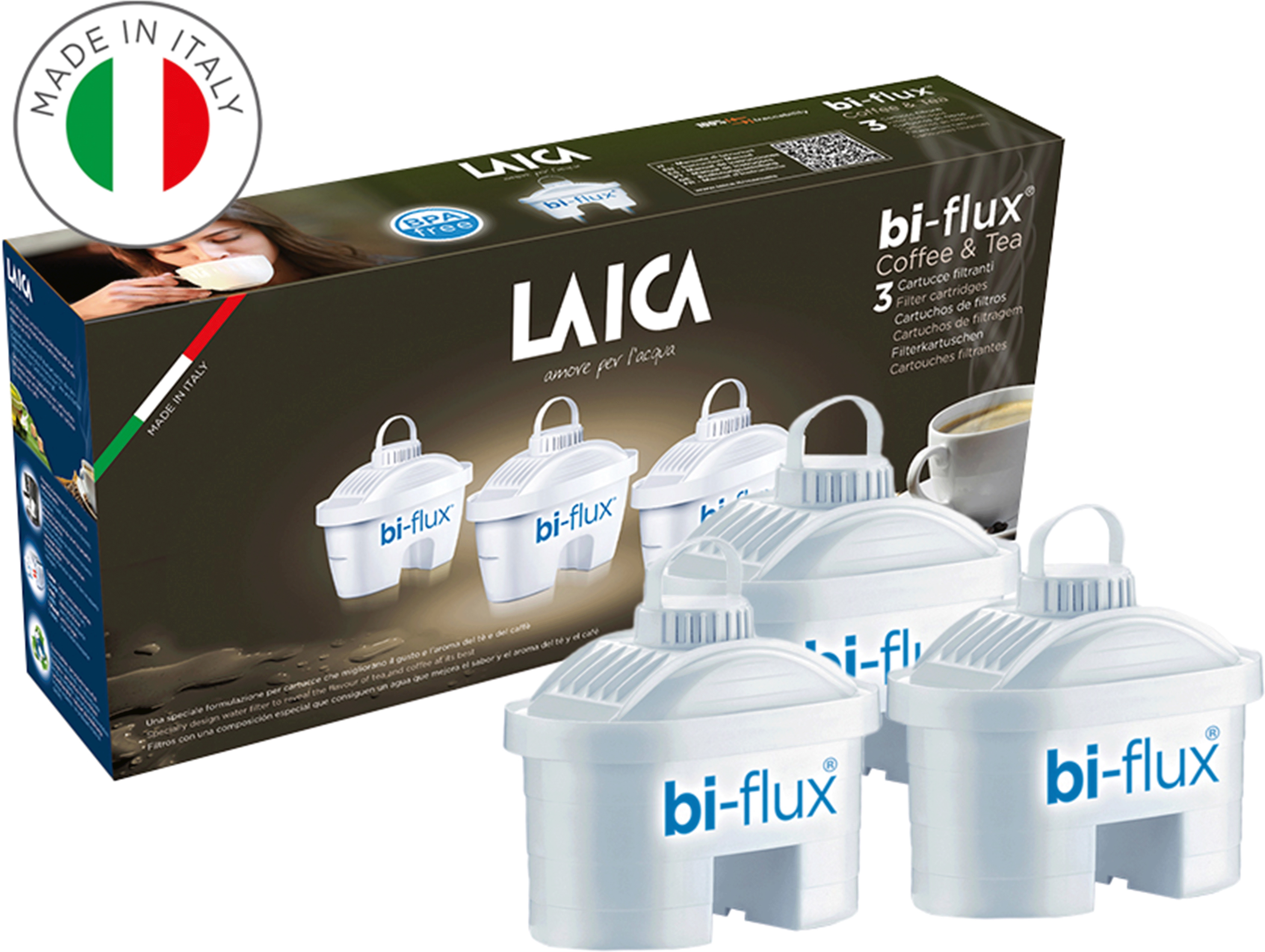 Laica Bi-Flux káva a čaj C3M, 3ks
