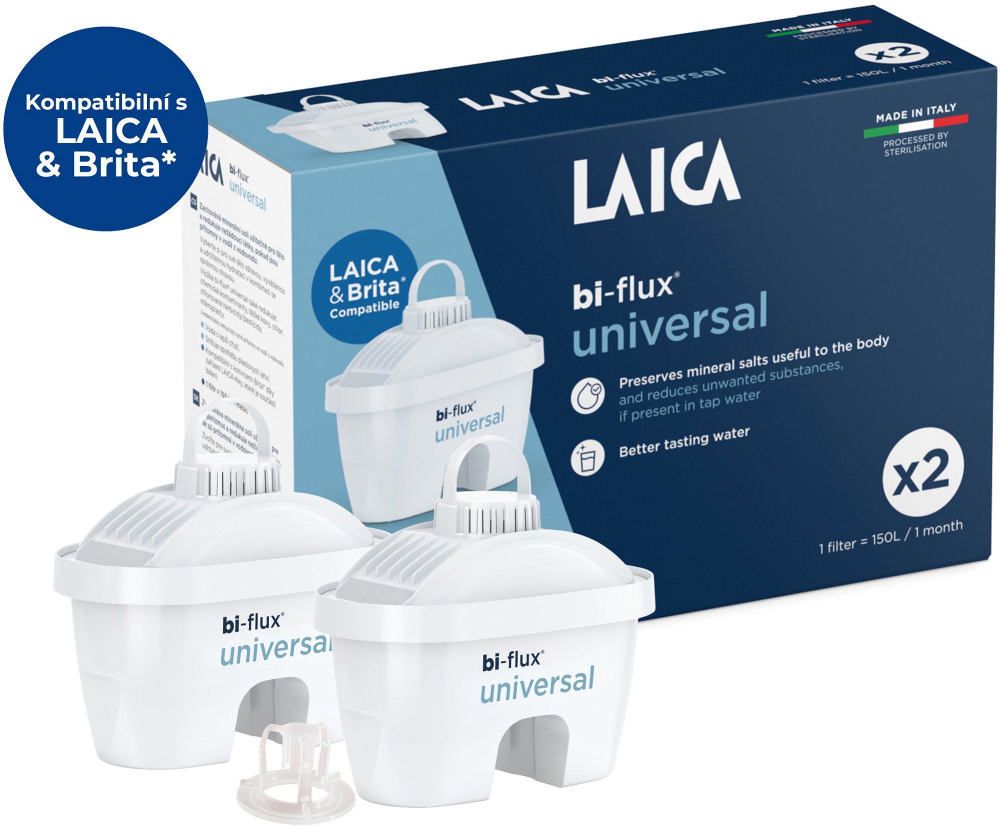 Laica Bi-Flux Universal Slim F2L, 2 ks