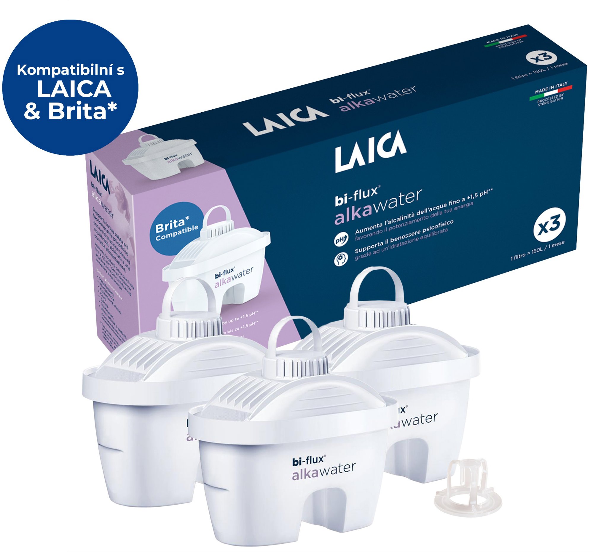 Laica Bi-Flux Alkawater Slim K3M 3 ks