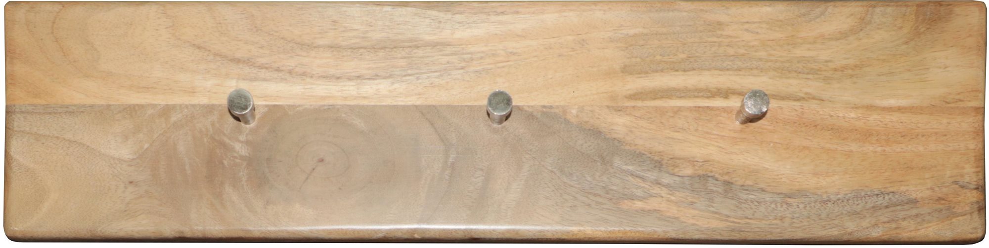 LAKŠMI Věšák Hina s 3 háčky 60 × 15 × 2,5 cm, mangové dřevo