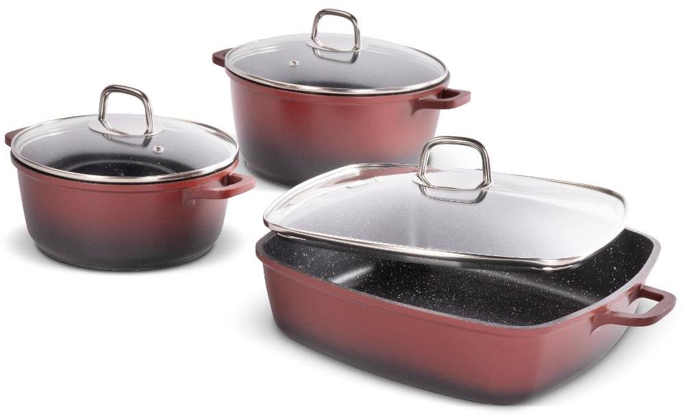 Lamart LT1285 CAST Set nádobí 6 ks červený