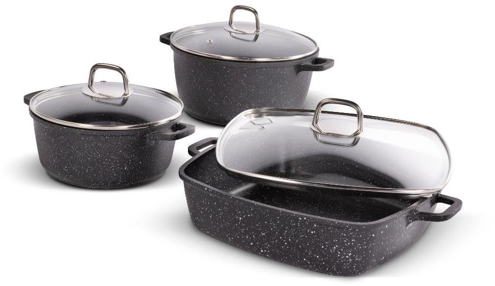 Lamart LT1287 CAST Set nádobí 6 ks černý