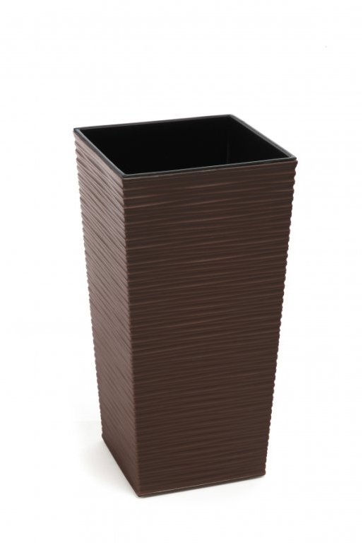 LAMELA Květináč FINEZIA DLUTO - vroubek, 350 × 350 mm, moka