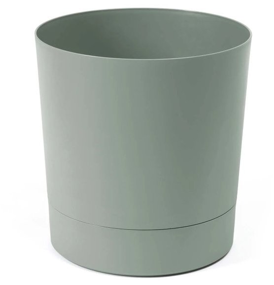 Lamela Květináč AURA + miska 38 cm, šedo - zelený