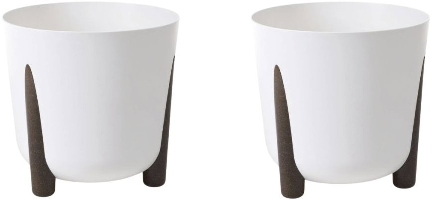 Lamela Květináč FRIDA 21 cm, bílý, set 2 ks
