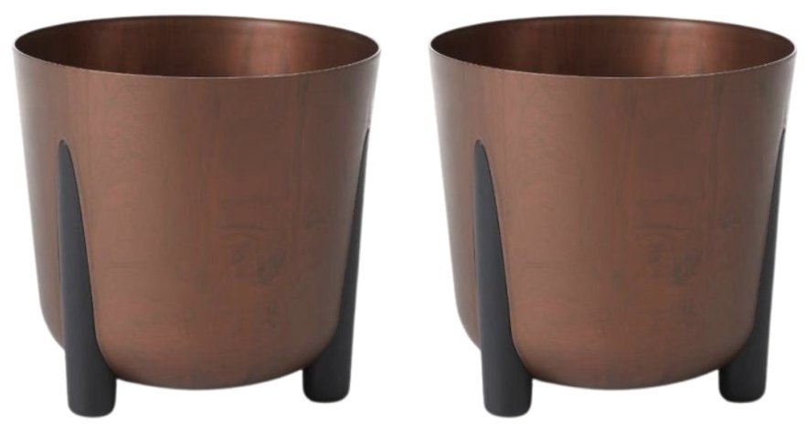 Lamela Květináč FRIDA 21 cm, měď, set 2 ks