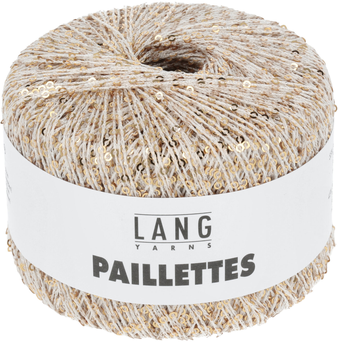 LANG YARNS Paillettes efektní příze s flitry, 25 g, bílo-zlatá