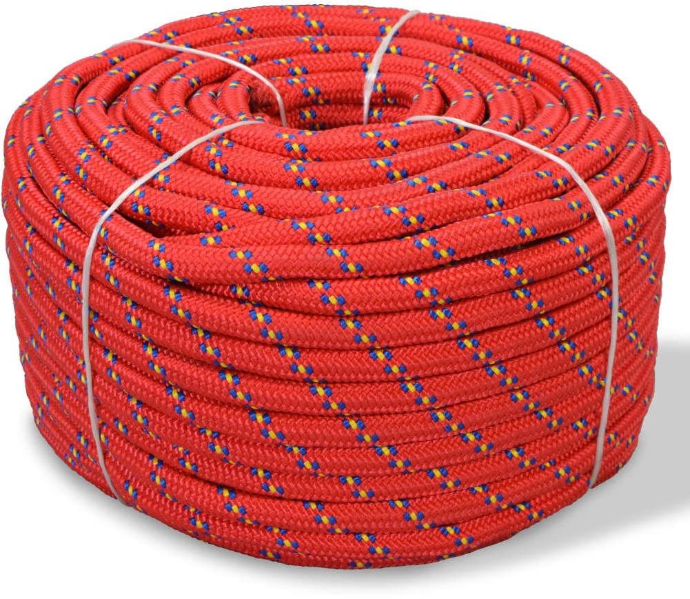 SHUMEE Námořní lodní lano, polypropylen, 12 mm, 50 m, červené