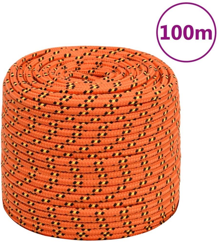 SHUMEE Lodní lano oranžové 6 mm 100 m polypropylen