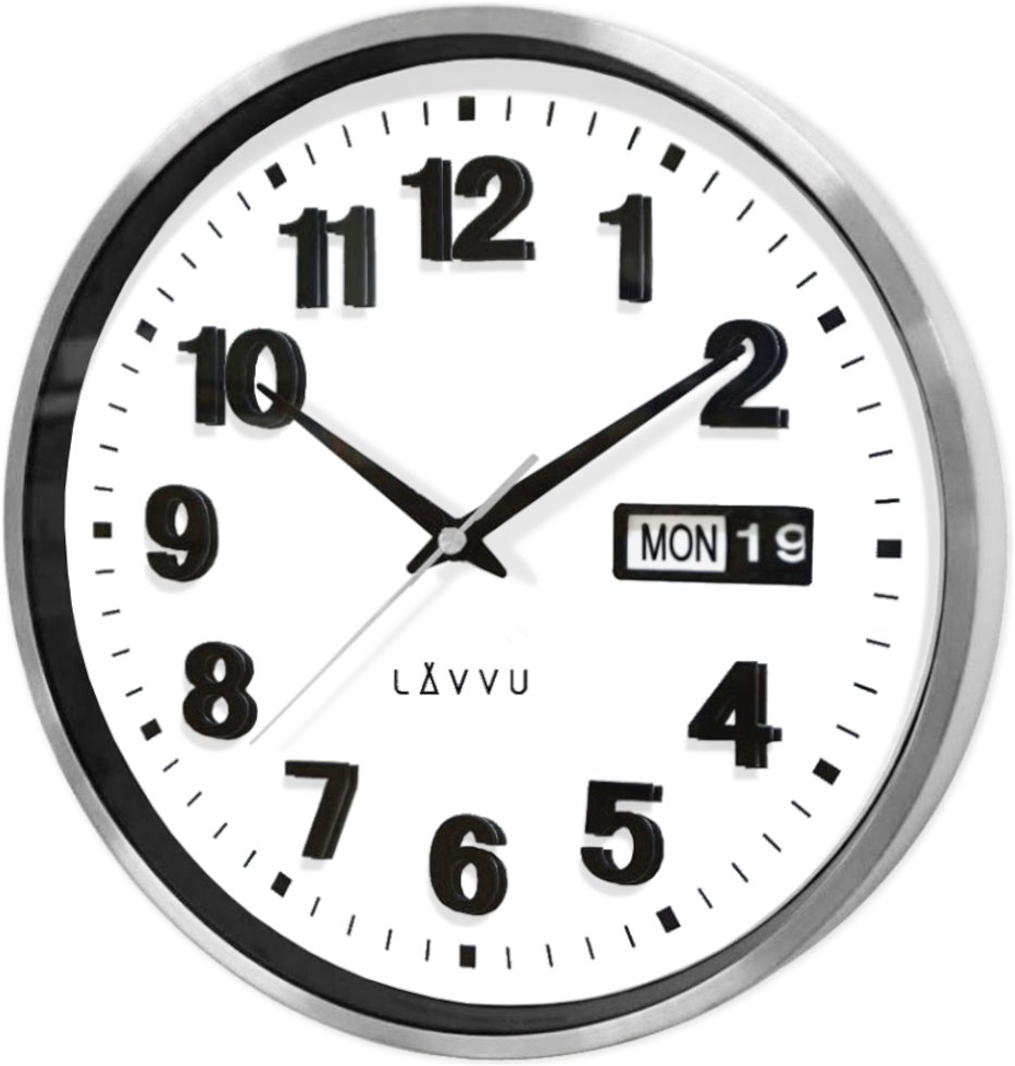 LAVVU Date Metal Kovové hodiny s ukazatelem data