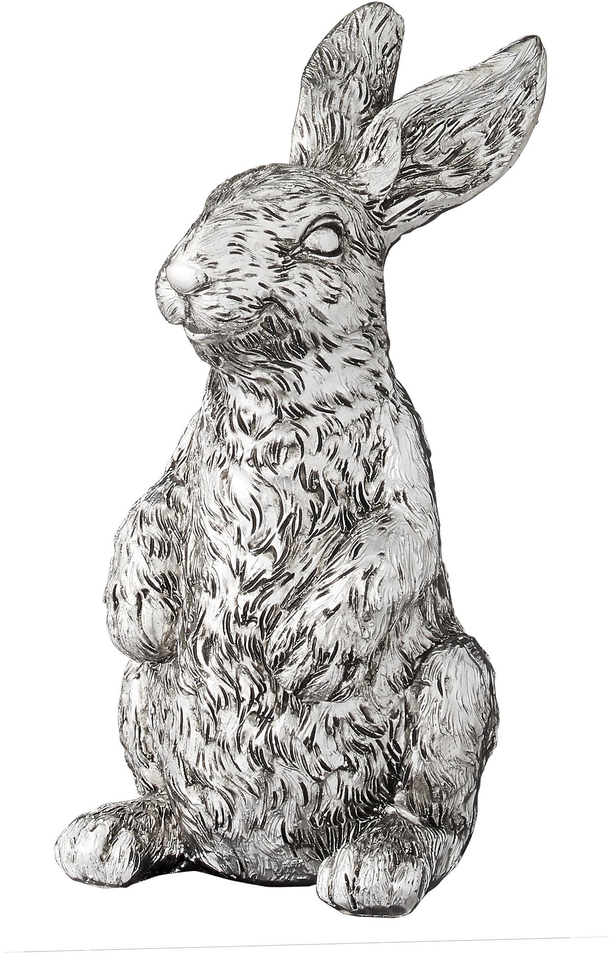 LENE BJERRE Velikonoční dekorace - Stojící králík stříbrný, 11cm