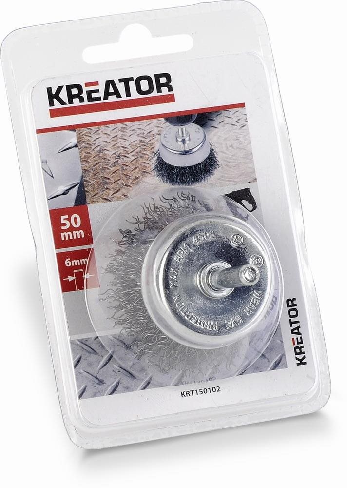 KREATOR Ocelový kartáč na vrtačky 50mm KRT150102