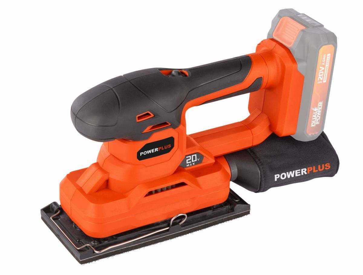 POWERPLUS Vibrační bruska AKU 20V POWDP50300 (bez AKU)