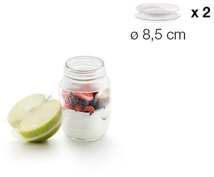 Lékué silikonové víčka na potraviny Reusable o 8,5 cm, 2ks